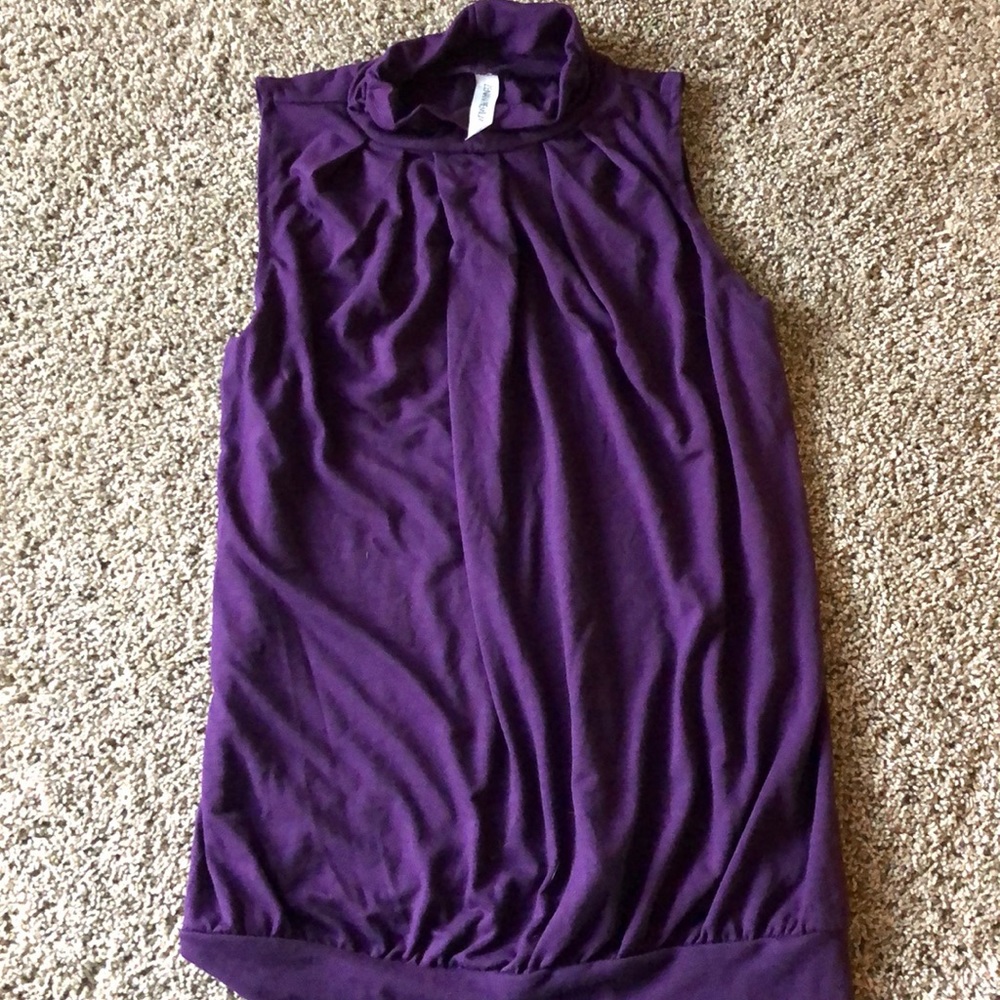 Purple tank dress shirt